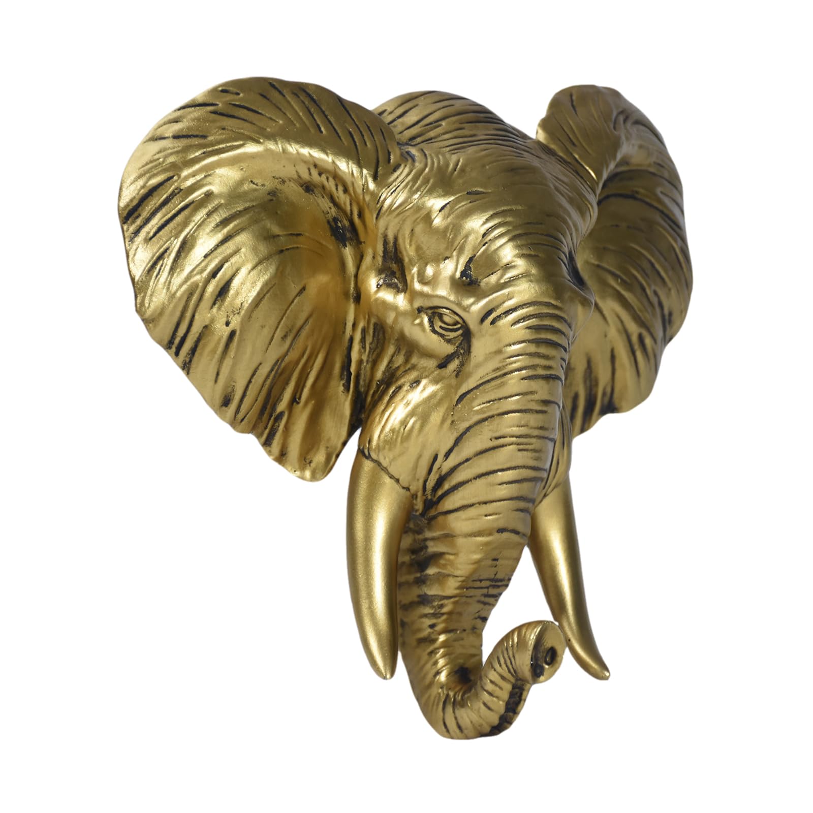 Photo 1 of ***FACTORY SEALED***LUOWENXIANG Elephant Wall Decor Animal Head Wall Decor Resin Modern Living Room Home Decor Elephant Gifts for Women 7.25x2.25x6.5 Inch