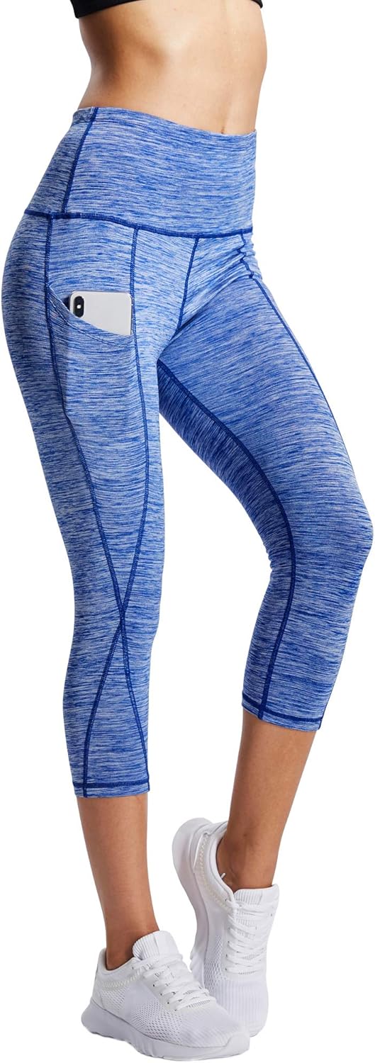 Neleus Women's Yoga Capris Tummy Control High Waist Workout Pants at  Women’s Clothing store