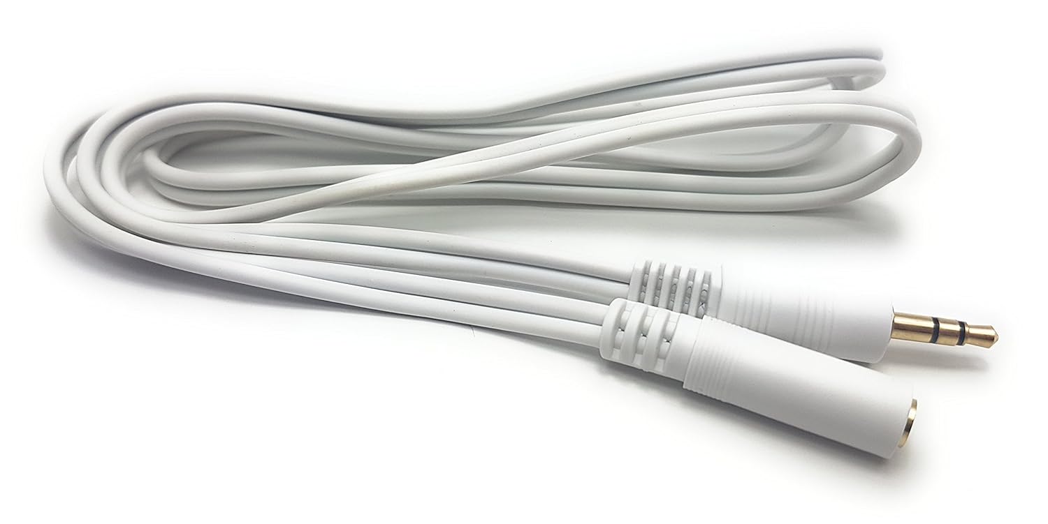 安い購入 3 5mmプラグ延長ケーブルへのmaincore B073jgcshw 1m長い白い3 5mmステレオジャックソケット 1m 2m 3m 5m 10m 15m mで利用可能 1m オーディオケーブル Ibici Cl