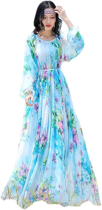 blue flower sundress