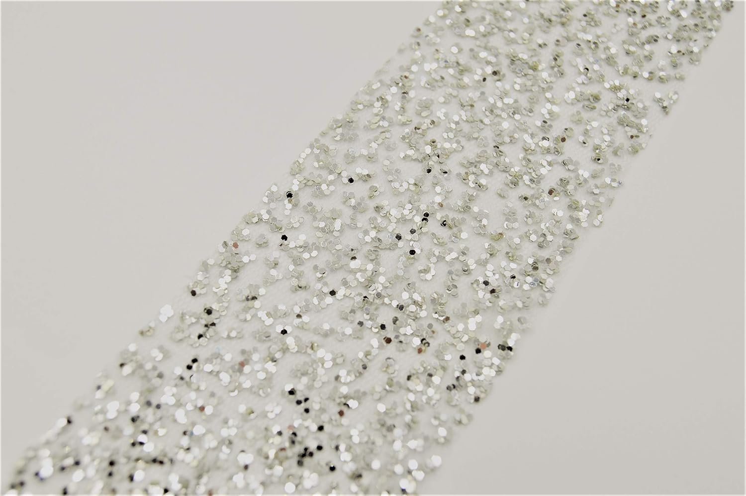Trimz Glitter Crystal Spotted Organza Sheer Mesh Ribbon, Silver, 50mm x 5m, Trimz50GLIT5, Silver Glitter - Image 5