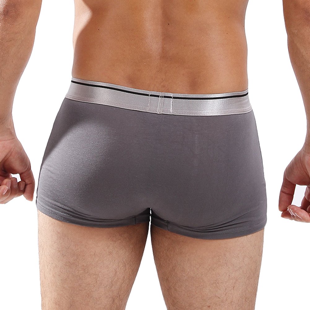 CAIKENI Men 3 PIC Underwear Trunks Comfort Soft Boxer Short Grey XXXL