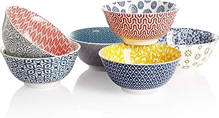 Amazingware Müslischalen 6er Set aus Porzellan, Füllmenge 500 ml, Müslischüssel, Müsli Schale, Dessertschale, Snackschale, Schüssel