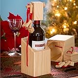 Bits and Pieces - Bewildering Wine Bottle Brainteaser - Wooden Wine Bottle Puzzle - Great Gift for The Wine Lover