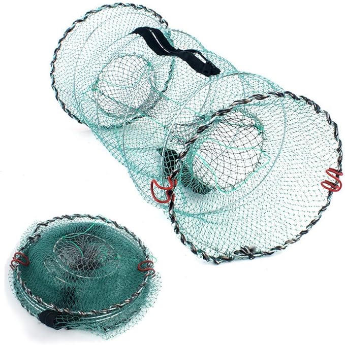 Ogquaton Piege A Poisson Pliant Filet De Peche Appat D Atterrissage De Maille De Fonte Pliable Filet Pour La Crevette De Crabe Minnow Ecrevisses Poisson Chat De Haute Qualite Amazon Fr Sports Et