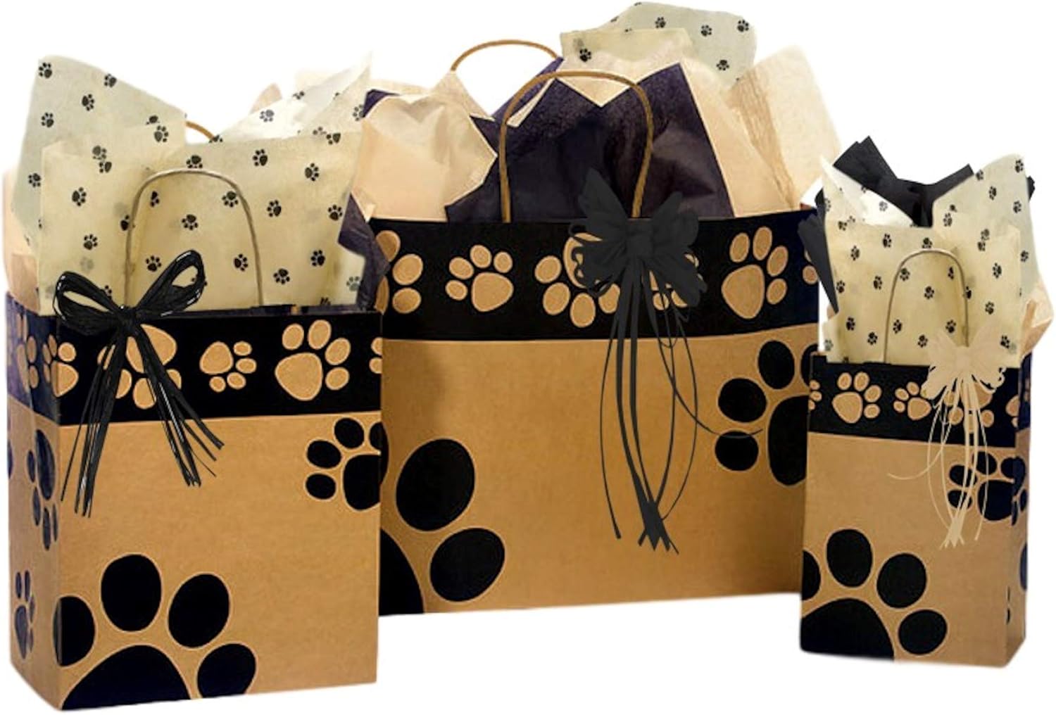 Sunflower Gift Bags - Assorted Sizes Bundled with Coordinating Tissue Paper and Raffia Ribbon (Sunflower Polka Dot): Health & Personal Care