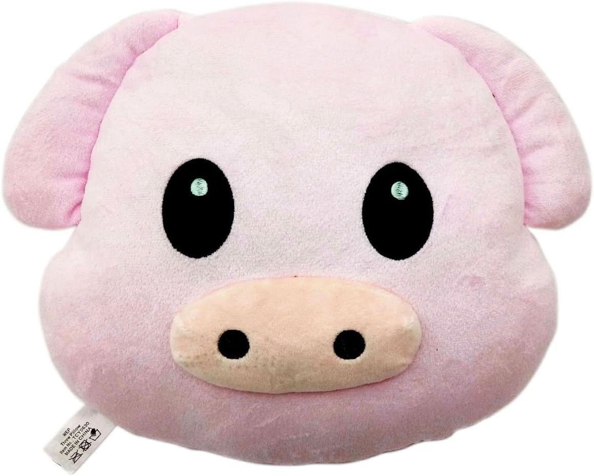 Unicorn Emoji Plush Throw Pillow Stuffed Animal 14 Inch Home Decor For Couch New