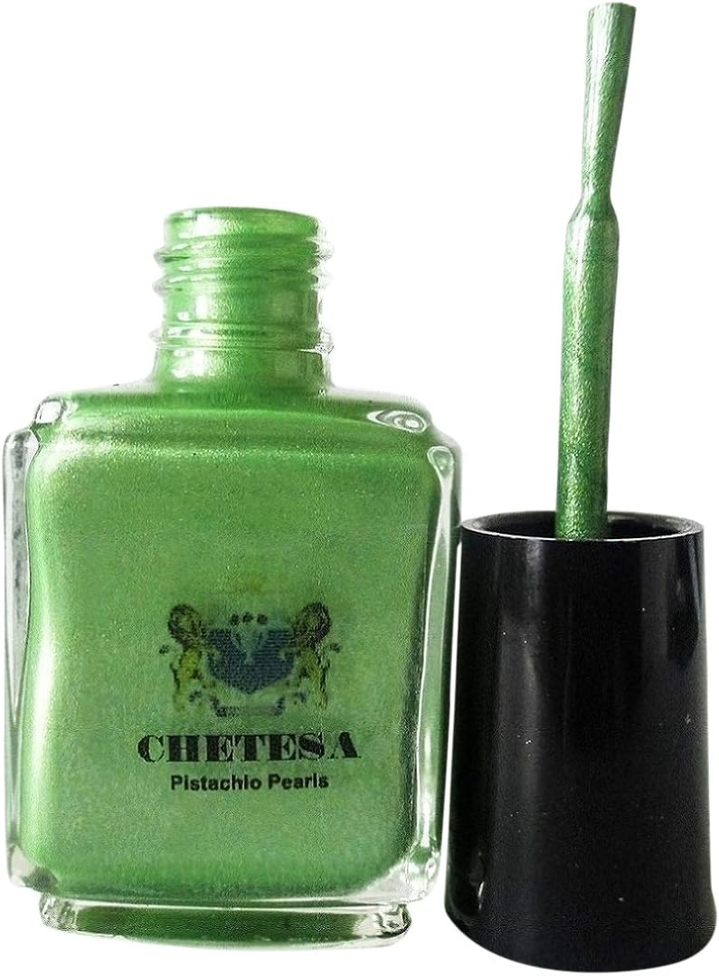CHETESA Gems Collector Nail Lacquer Non-Toxic, Pistachio Pearls.43 oz
