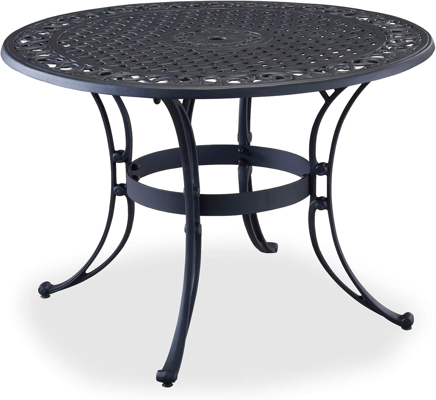 homestyles 6654-30 Outdoor Dining Table, 42Lx42Dx28.75H, Black : Garden & Outdoor