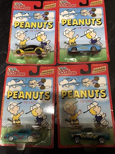 Amazon 4台セット スヌーピー ピーナッツ チャーリーブラウン ライナス サリー Snoopy Peanuts ミニカー アメトイ アメリカン雑貨 アメ雑スヌービー 不朽 名作 ミニカー ダイキャストカー ホビー