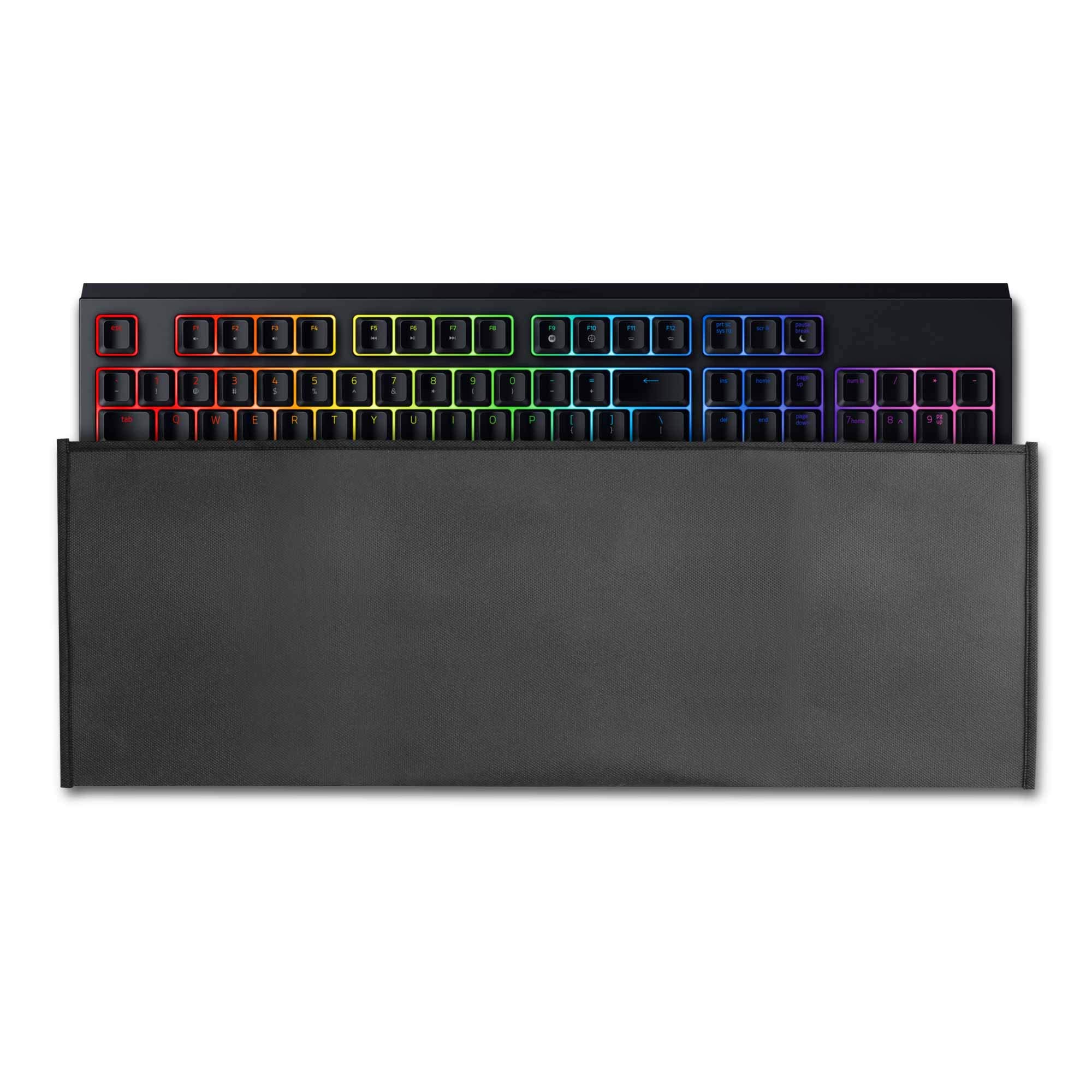 kwmobile Dust Cover Compatible with Razer Blackwidow Elite - Computer Keyboard Protector Fabric Case - Dark Grey