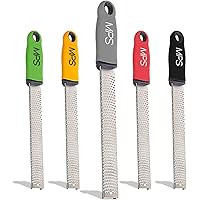 Lemon Zester & Cheese Grater — Parmesan, Ginger, Garlic, Nutmeg, Chocolate, Vegetables, Fruits, Citrus Zester Tool with…