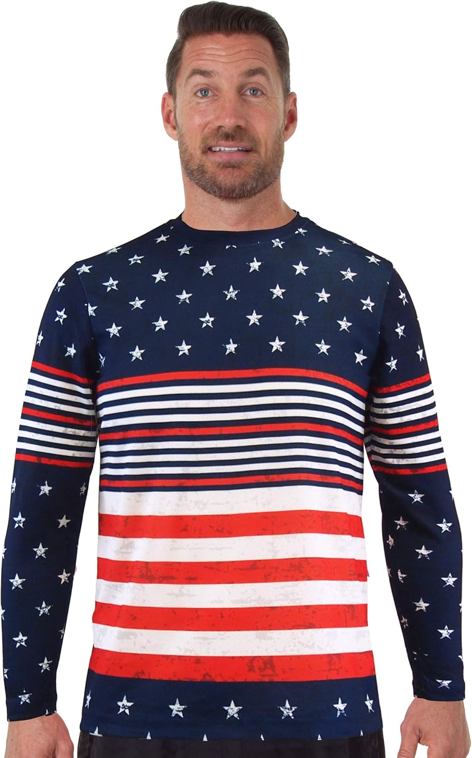 UZZI Patriotic USA American Flag Long 