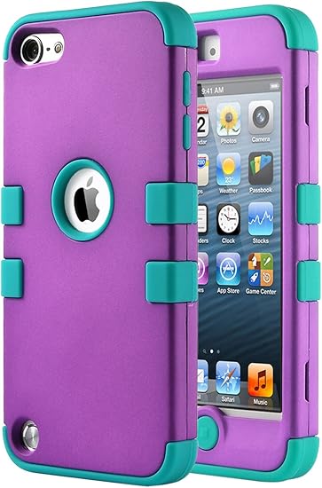 Amazon Ulak Ipod Touch ケース シリコン Apple Ipod Touch 6 Ipod Touch 5 ケース シンプル 耐衝撃 ソフト Tpu Pc 三層構造 Ipod Touch 6 5世代 カバー パープル ブルー 携帯電話 スマートフォンアクセサリ 通販