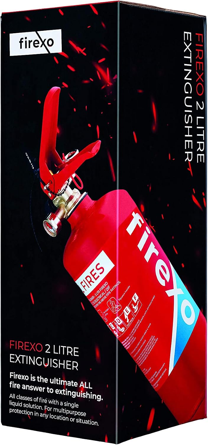 Firexo All in One Fire Extinguisher (2 Litre / 2 kg), Multipurpose Extinguisher for ALL FIRES inc. Li-ion Battery Fires! - Image 3