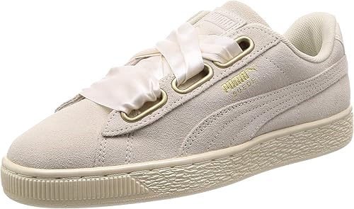 puma suede heart satin trainers
