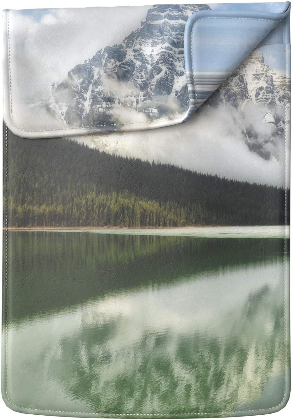 Lex Altern Laptop Sleeve Case for MacBook Air 13 Mac Pro 16 15 Retina HP Dell ASUS Acer Lenovo 11 12 14 17 inch 2020 Aesthetic Mountain Lake Nature Landscape Print Computer Leather Protective Cover