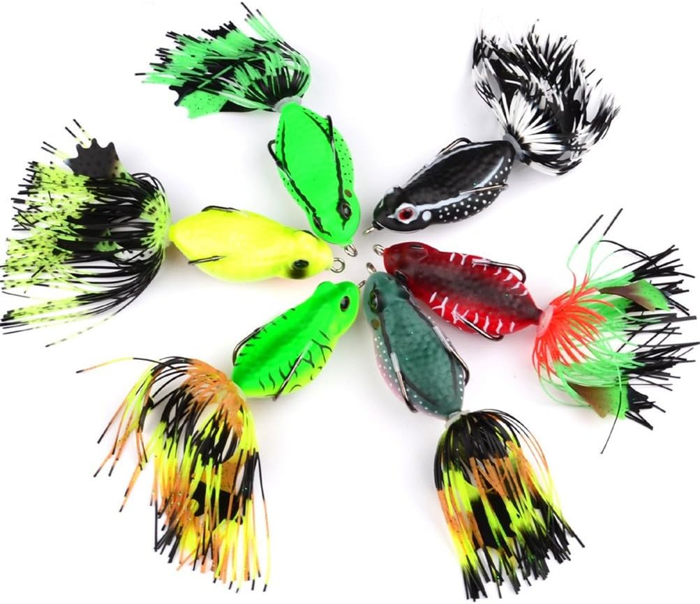 Top water Floating Frog bait Rat bait fishing lure sets for Bass Snakehead Salmon Freshwater Saltwater Fishing