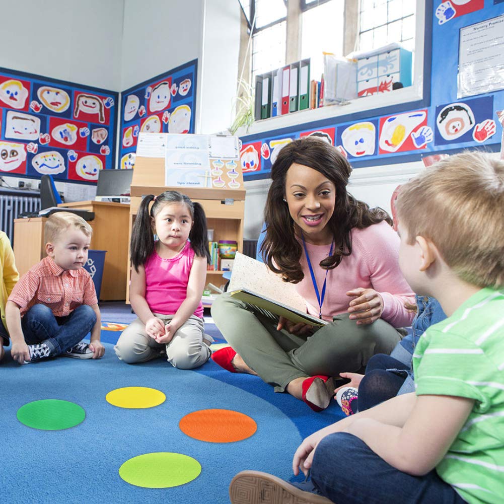 Koogel 40pcs Carpet Markers,2Size Carpet Spots Carpet Markers Kids Preschool Kindergarten Teachers Classroom Dots for Floor