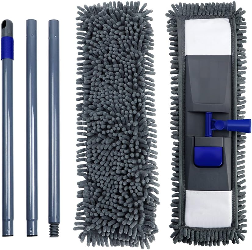 Masthome Flat Mop, Floor Mops with 4 Microfiber Reusable Pads - Image 3
