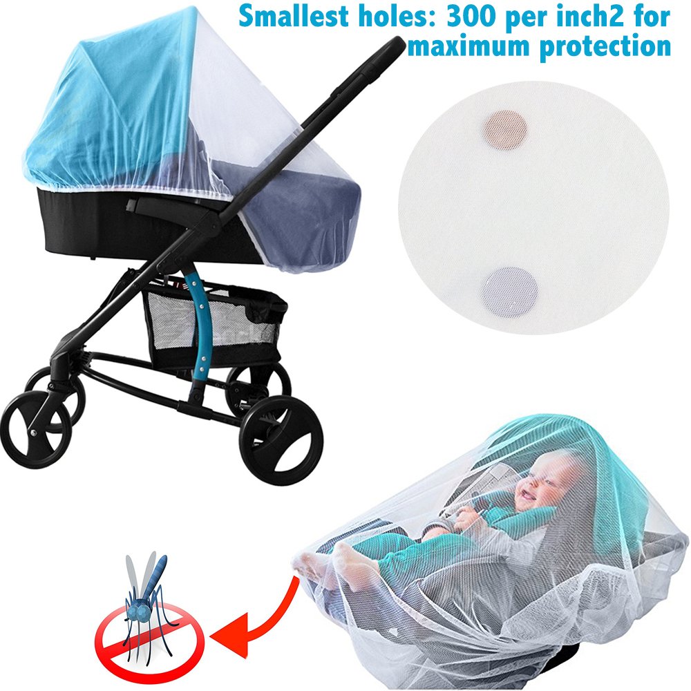 Insect Netting Baby Mosquito Net for Strollers Car Seats Pink