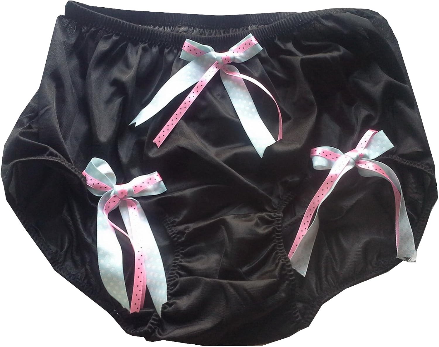 HDBN851 Black Handmade Bow Nylon Panties Women Ladies Underwear Briefs