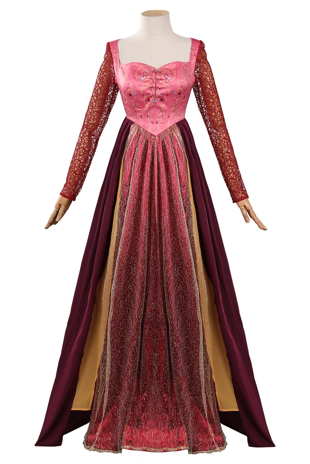 Photo 1 of BAEHEU Womens Cosplay Witch Dress Halloween Plus Size Costume Pink Suit Full Set Outfit for Girls (Large)