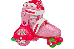 Fun Roll Beginner Roller Skates by Roller Derby, Adjustable Sizing, Skates for Kids, Toddlers, Boys, Girls