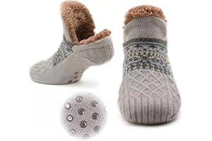 Cute Cashmere Slipper Home Socks,Ultra-thick Winter Slipper Socks With Non Slip Slipper Socks Shimmery Christmas