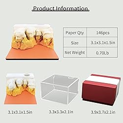 MACTANO 3D Art Memo Pad, Creative Portraits of