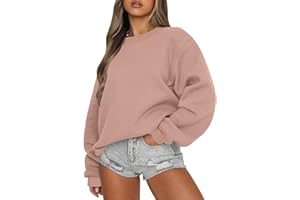 Numaller Oversized Sweatshirt for Women Crewneck Cute Sweatshirts Loose Fit Fall Hoodies Drop Shoulder Fleece Pullover