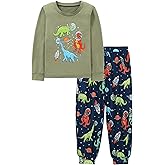 CARETOO Boys Pajamas Long Sleeve Top Long Pants Pajama Sets Kids Funny Prints Pjs 2 Piece Boy Sleepwear 3-12 Years