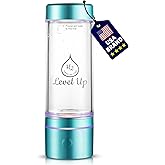 LevelUpWay - Improved Hydrogen Water Bottle Generator – Up to 4000 PPB Pure Hydrogen Water – Dual Chamber SPE PEM Technology – Blue – Enhanced Hydration Solution