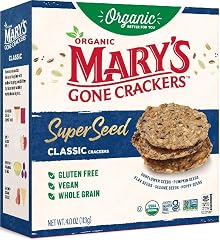 Mary's Gone Crackers Super Seed Crackers, Classic, 4 Ounce (Pack of 1), Organic Plant Based Protein, Gluten Free