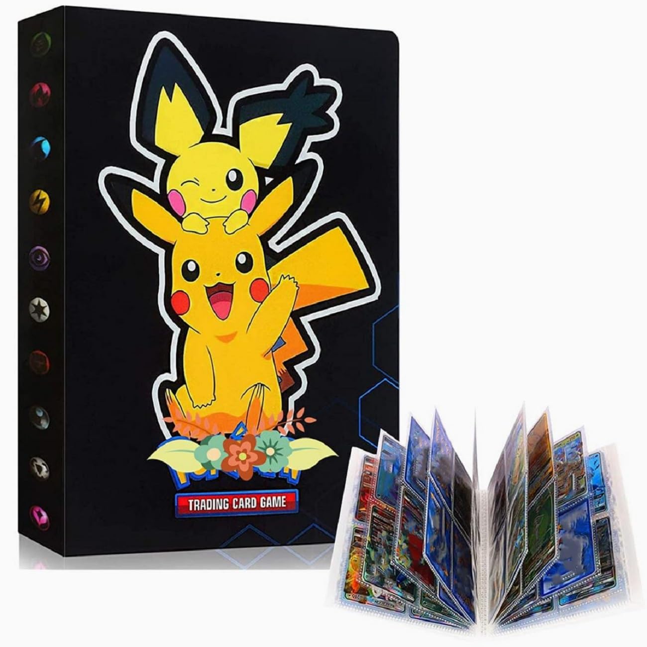 Card Binder for Pokemon, 4 Pocket Card Holder Album 30 Pages 240 Cards, Trading Card Folder