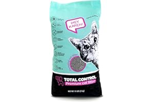 ¡Hey Karen! Arena para Gato 5 kg, Premium Control Total, Rápida Absorción de líquidos, Eliminación Total de olores al Contacto, Libre de Polvo, con Aroma