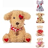 Oukiwi Valentine's Stuffed Animal, 11 Inch Dog, Ideal for Gifts for Friend (Puppy - one Pack)