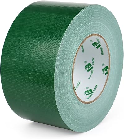 BOMEI PACK Green Duct Tape 75mm x 50m Waterproof Heavy Duty Cloth Gaffer