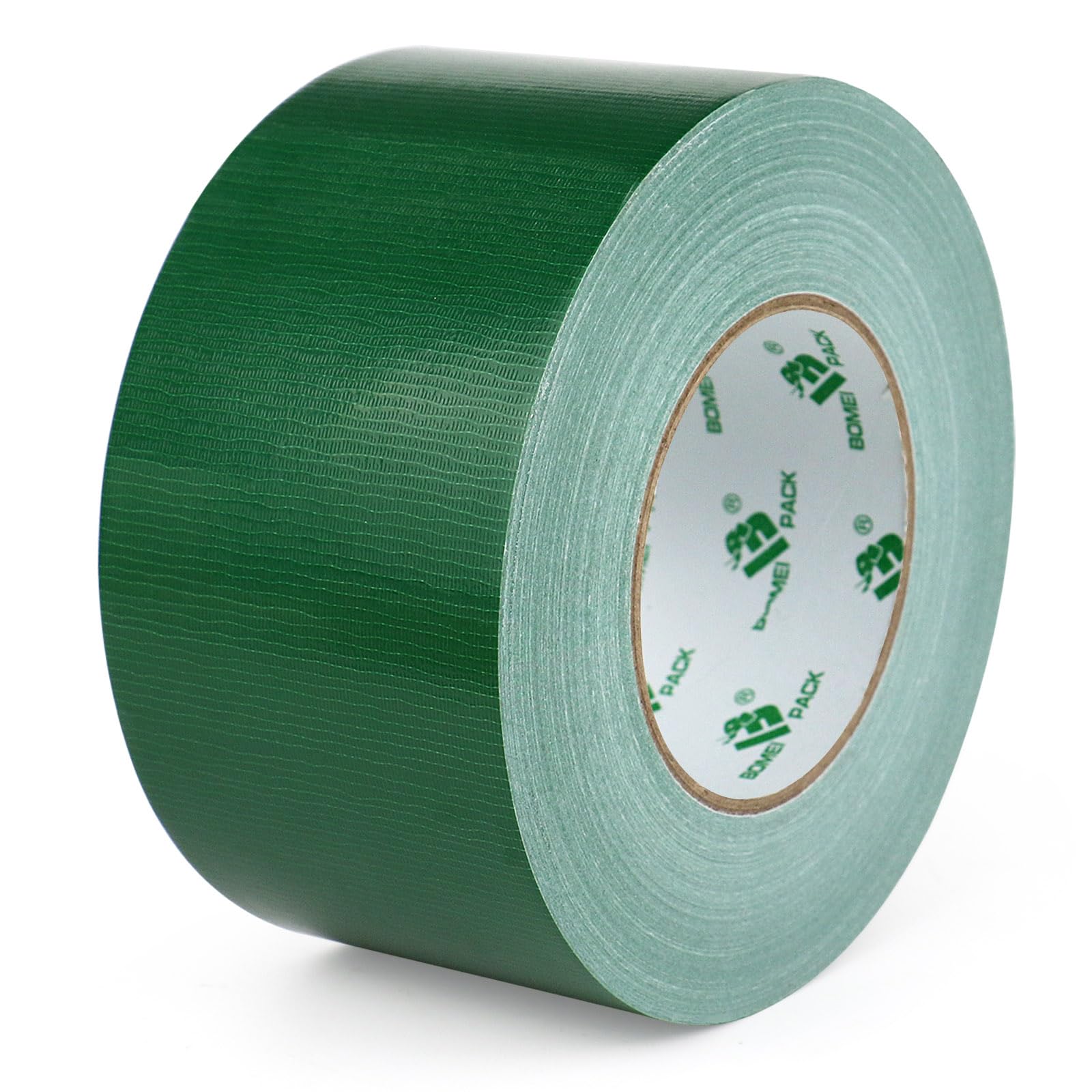 BOMEI PACK Green Wide Duct Tape Reinforced 75mm x 50m Waterproof Heavy Duty Cloth Gaffer Tape for Ducts Fixing Repairing,craft DIY,book repair,carpet seaming,Box Sealing,Bundling