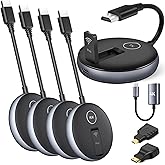 Wireless HDMI G9R Pro- One Transmitter and Four Receivers- Extender Kit, Wirelessly Simultaneous Expansion, 165FT/50M 5.8G/2.4G @60Hz, Plug and Play- Stream Video from Laptop to Multi-TVs/Monitors