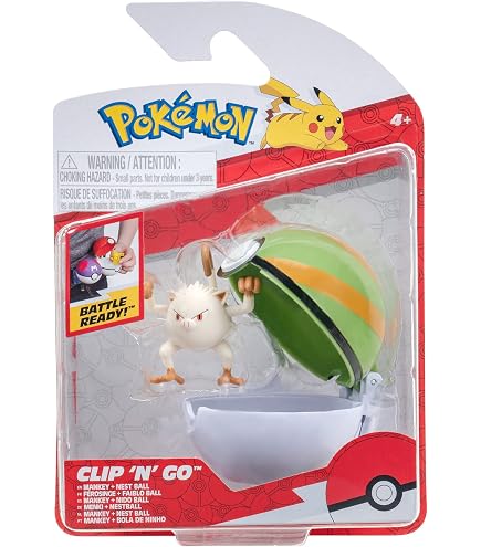 Pokémon Clip And Go Pokéball – Mit Karnimani & Tauchball, Bewegliche 5 Cm Figur, Offizielles Spielzeug Ab 4 Jahren