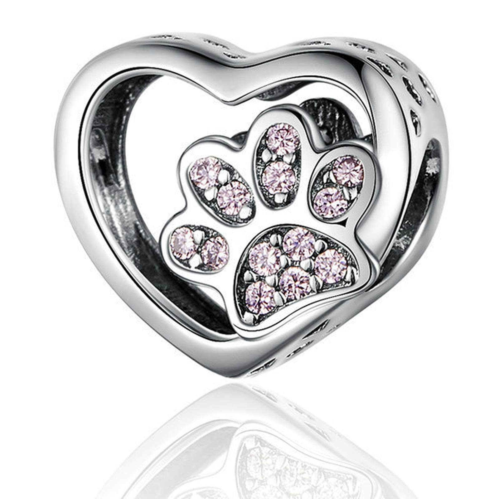 Dog Paw Charm Fit for Pandora Charms Bracelet Women Jewellery Birthday Gifts (Dog Charm)