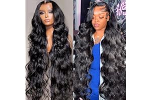 TRP 28 Inch Body Wave Lace Front Wigs Human Hair 180 Density, 13x4 HD Transparent Lace Frontal Wigs Human Hair Glueless Brazilian Virgin Human Hair Lace Front Wigs Pre Plucked with Baby Hair