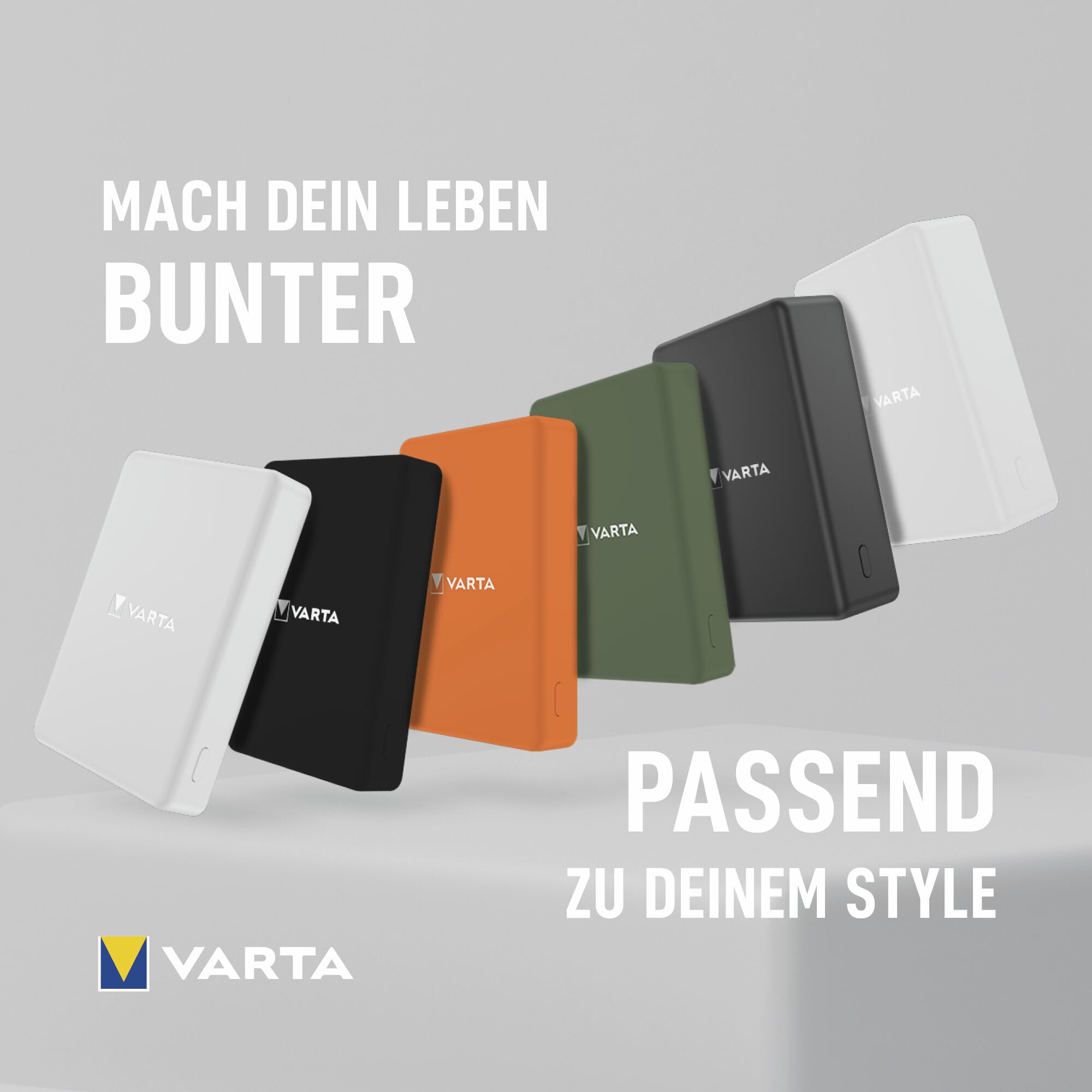 VARTA Power Bank 5.000mAh, magnetische kabellose Powerbank, Mag Pro, Wireless, 7,5W, Ladegerät mit USB Typ C, kompatibel mit MagSafe & Qi Standard (für Kompatibilität mit iPhones & Android), weiß 8