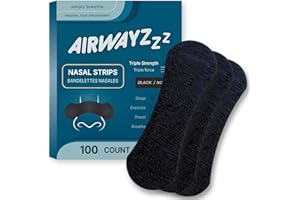 100 Count Nasal Strips – Extra Strength Triple Band Nasal Strips for Sleep & Sports – External Nasal Support to Help Open Nas