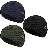 KIEPTOMIK Fisherman Beanie Roll-up Edge Trawler Beanie Skullcap Watch Hat Knit Short Cap