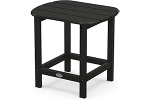 POLYWOOD SBT18BL South Beach 18" Outdoor Side Table, Black