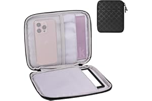CAYEELU Padded Sleeve Pouch for 6-7 Inch eBook/E-Reader/Kindle Paperwhite/Kindle Oasis (Black-Fabric)