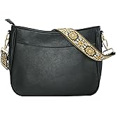 CIVECHOL Crossbody Bag for Women Bohemian Vintage Stylish Purse Vegan Leather Shoulder Bag with Adjustable Wide Strap