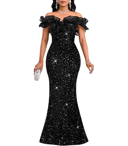 Women's Maxi Dresses Black & White Contrast Accent Long Dress at Amazon Women's Clothing store